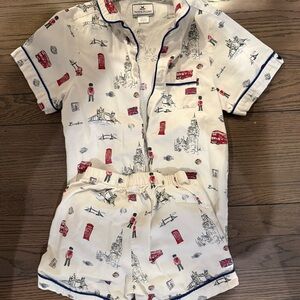 Petite Plume Kids London Print Pajamas